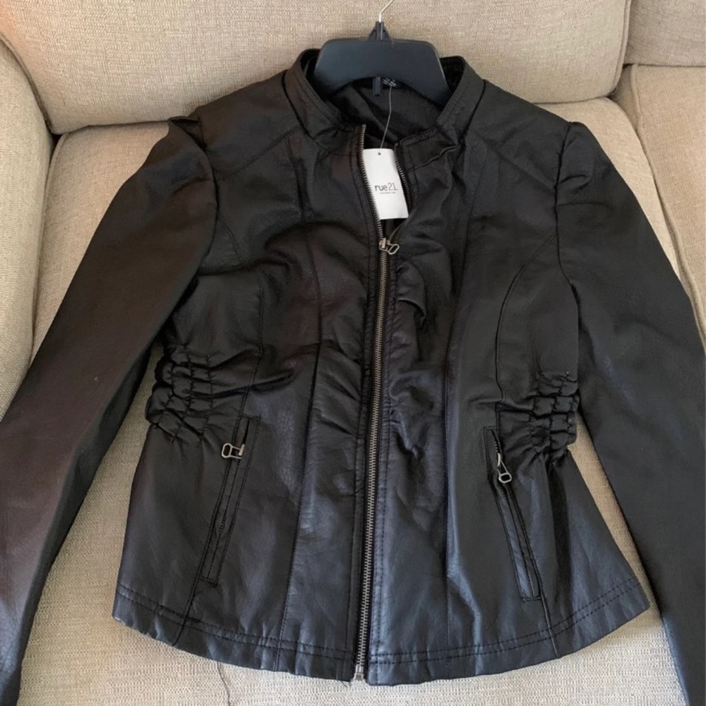Faux leather jacket